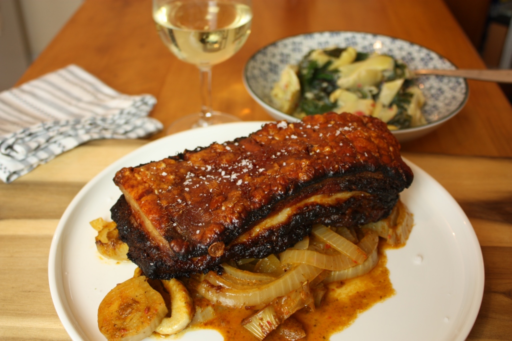 Portuguese marinated pork belly, slow roasted with orange and spice flavors.